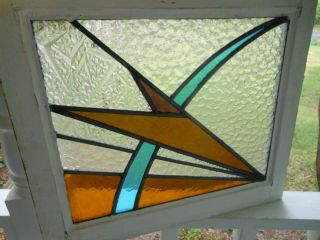 PLA - 313 Pretty Art Deco Leaded Stained Glass Windows F/England 2 Windows 1 Price 6
