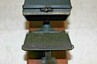 Small Antique Cast Iron Business Card Printing Block Press Vintage Rare 4