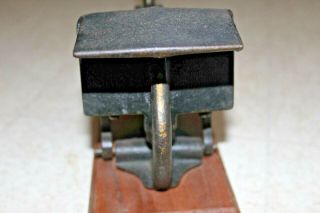 Small Antique Cast Iron Business Card Printing Block Press Vintage Rare 6