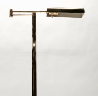 Mid Century Modern Swing Arm Adjustable Brass Floor Lamp Koch & Lowey OMI 4