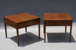 T.  H ROBSJOHN GIBBINGS END TABLES 1950s BAKER MID CENTURY MODERN NIGHTSTANDS 12