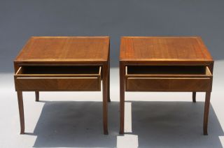 T.  H ROBSJOHN GIBBINGS END TABLES 1950s BAKER MID CENTURY MODERN NIGHTSTANDS 2