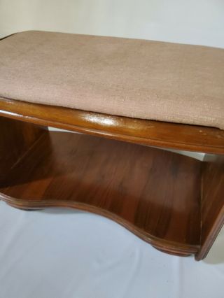 Vintage Antique Vanity Bench Piano Seat Foot Stool Chair Art Deco Vintage 9