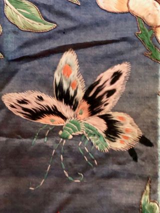 Antique Chinese Silk Hand Embroidered Panel Early 20th Century 7