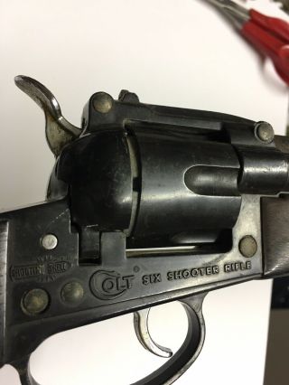 VINTAGE MATTEL SHOOTIN SHELL COLT SIX SHOOTER RIFLE TOY CAP GUN 5