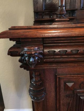 Circa 1900 French Oak Carved “Chapel” Buffet.  ANOTHER MAJOR REDUCTION 8