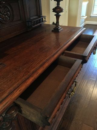 Circa 1900 French Oak Carved “Chapel” Buffet.  ANOTHER MAJOR REDUCTION 9