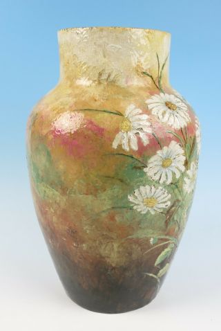 Large Antique American Limoges Barbotine Vase Cincinnati Pottery Club Faience 4