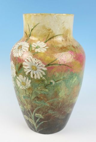 Large Antique American Limoges Barbotine Vase Cincinnati Pottery Club Faience 7