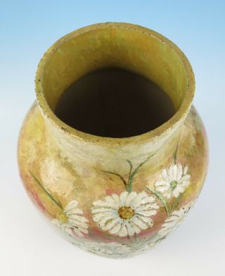 Large Antique American Limoges Barbotine Vase Cincinnati Pottery Club Faience 9
