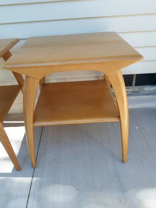 mid century modern Heywood Wakefield end Tables 2