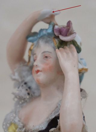 Antique Young Lady Figure Meissen Porcelain Ernst Teichert Germany Late 19th C 7