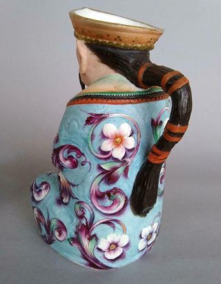 Antique Jean Gille French Porcelain Asian Man Woman Jug Figurine Creamer Chinese 5