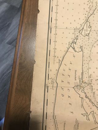 Eldridge ' s Chart No.  1 Vineyard Sound Antique Map on Linen 1897 4