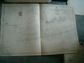 Vintage Admiralty Chart 2881 Usa - Key West Harbour & Approaches 1916 Edn
