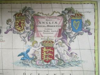 Antique map British Isles,  Theodore Danckerts,  Homann,  1687 3