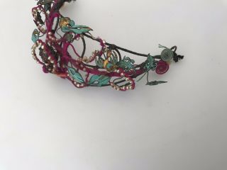 Antique Chinese Kingfisher Feather Hair Ornament 3