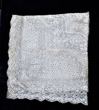 Antique Maltese Lace Tablecloth