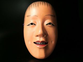 Japanese Handmade Shojyo Mask Noh Kyougen Kagura Demon Mask Bugaku