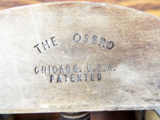Vintage Wooden Hat Stretcher Form 1920 ' s The Osbro Milliners Supplies 2
