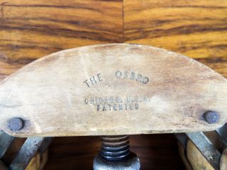 Vintage Wooden Hat Stretcher Form 1920 ' s The Osbro Milliners Supplies 4