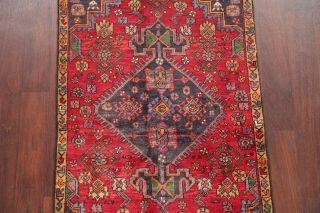 SUMMER DEAL Vintage Geometric Tribal Kashmar Area Rug Hand - Knotted Accent 3x5 4
