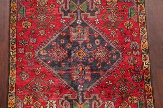 SUMMER DEAL Vintage Geometric Tribal Kashmar Area Rug Hand - Knotted Accent 3x5 5