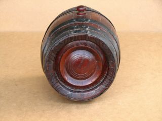 Antique Primitive Wooden Wood Barrel Vessel Keg Canteen Flask Cask Wine 8 inch 2