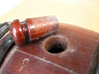 Antique Primitive Wooden Wood Barrel Vessel Keg Canteen Flask Cask Wine 8 inch 6