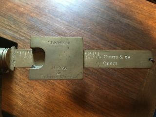 Antique Fairbanks Postal Scale Cast Iron Base Solid Brass Beam 32 Ounce Rare 9