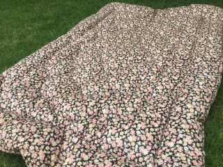old Vintage Feather Single Floral bed Quilt Eiderdown cover throw bedspread 3