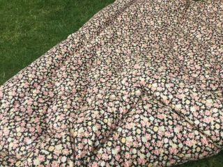 old Vintage Feather Single Floral bed Quilt Eiderdown cover throw bedspread 5