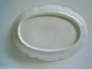 Antique 19th C Porcelain 11” Oval Scalloped Worcester BFB Imari “Fence” Platter 2