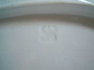 Antique 19th C Porcelain 11” Oval Scalloped Worcester BFB Imari “Fence” Platter 3