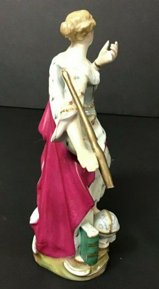 Meissen Porcelain Allegorical Figure Of A Woman With Books And A Globe 4