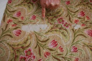 Gorgeous Antique Art Nouveau Reversible Hand - stitched Wholecloth Double Quilt 10