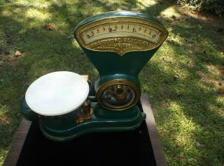 Antique Vintage 3 Pound Candy Scale Old Collectible Scales Weighing Store Rare 9