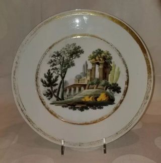 Russian Porcelain Antique Plate Popov Попов View