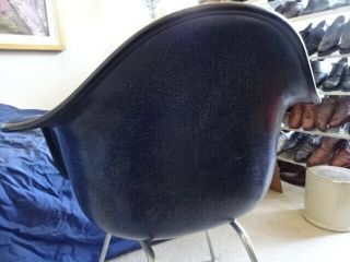 Vintage Mid Century Modern Herman Miller Eames Girard navy blue tweed Armchair 5