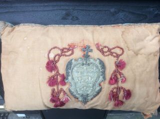 Antique 17th Century Fabric Cushion.