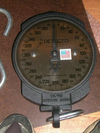 DETECTO MATIC HANGING SCALE NO.  11S SERIES 400 POUNDS LBS USA 3