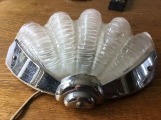 A Art Deco Odean Clam Shell Wall Lamps 7