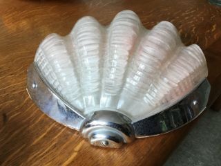 A Art Deco Odean Clam Shell Wall Lamps 8