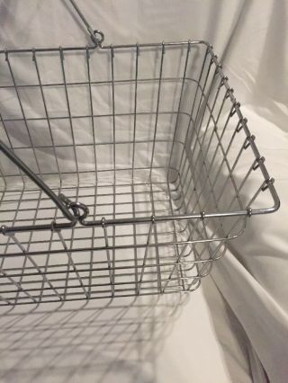 Vintage Wire Metal Grocery Store Shopping basket Kasper Wire Shiner Texas 4