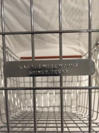 Vintage Wire Metal Grocery Store Shopping basket Kasper Wire Shiner Texas 7