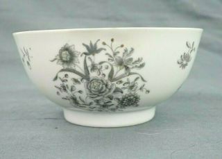 18th Century Chinese Export Grisaille And Gilt Bowl Floral 5 1/2 Inch Diameter