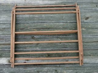 Primitive Vtg Or Antique Folding Wooden Drying Rack - 27 1/2 