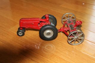 Arcade Cast Iron Tractor 359 & Hay Dump Rake Tractor 417