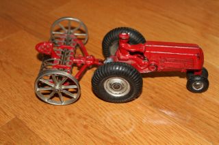 Arcade Cast Iron Tractor 359 & Hay Dump Rake Tractor 417 3
