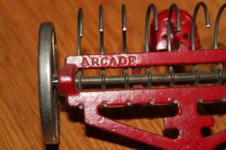 Arcade Cast Iron Tractor 359 & Hay Dump Rake Tractor 417 7